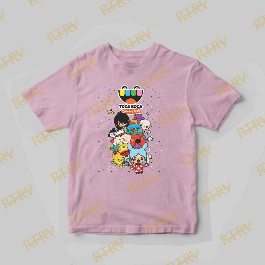 BAJU KAOS ANAK ANAK TOCA BOCA TOCA LIFE WORLD COLORING BOOK