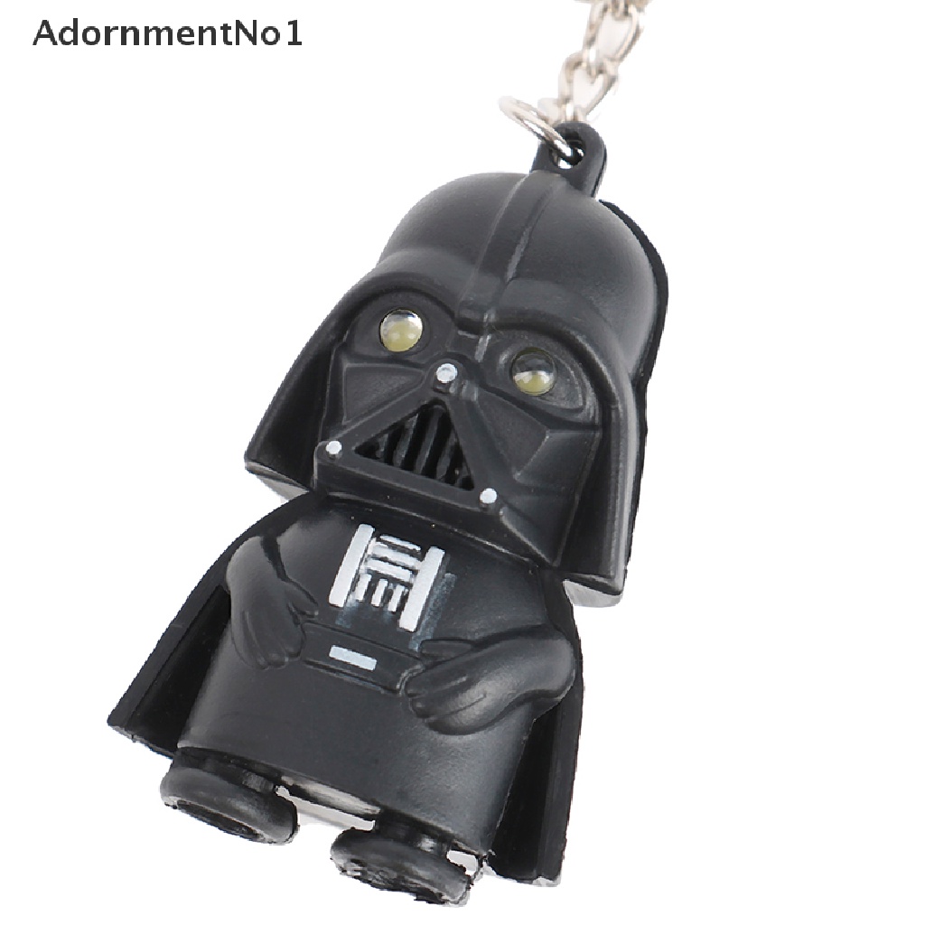 (AdornmentNo1) Gantungan Kunci Bentuk Darth Vader Star Wars Dengan Lampu LED Untuk Pria