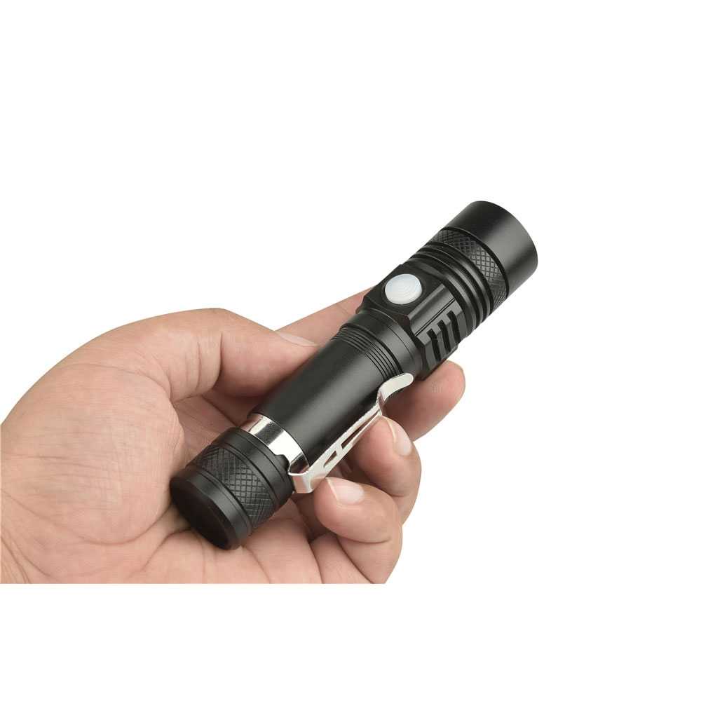 Senter LED USB Rechargeable XML-T6 6200 Lumens 10W / Senter LED Swat Police Polisi Cas Casan Charger Usb Listik Mini Super Terang Jarak Jauh Anti Air Tahan Lama Sorot Ultra 2000 Meter Flashlight Gunung Outdoor Paling Tersng Portable Murah Original