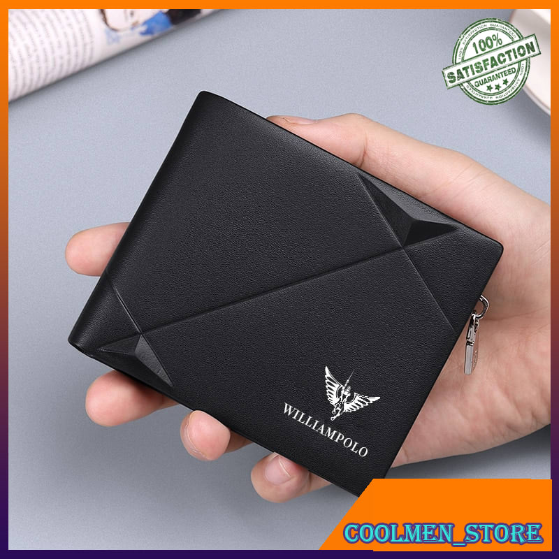 Dompet Pria Dompet Lipat Kulit Asli WILLIAMPOLO Men's Slim Wallet Genuine Leather Mini Purse