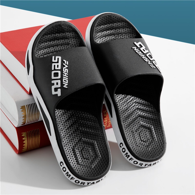 Sandal pria sandal selop pria sandal slop pria sendal cowok kekinian karet  [D01]