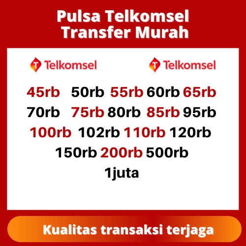 PULSA TRANSFER TELKOMSEL 50RB 100RB 1JT