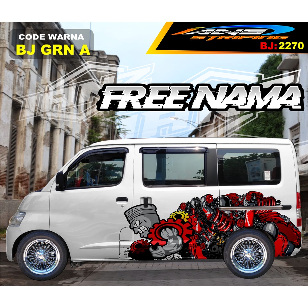 STIKER MOBIL GRANMAX / VARIASI STIKER MOBIL LUXIO / STICKER DECAL BODY SAMPING MOBIL AVANZA XENIA / STIKER MOBIL