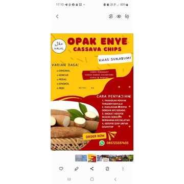 

Enye Singkong | Kerupuk Singkong | 500 gram | Termurah | Herga grosir