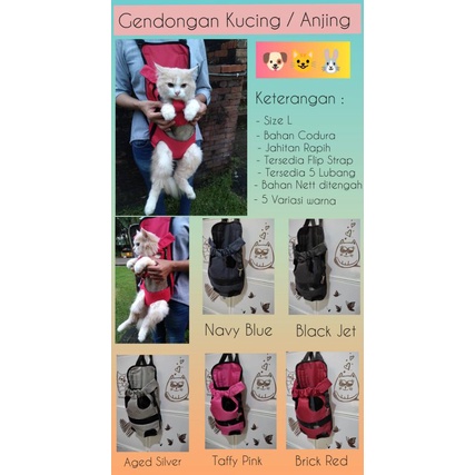 Gendongan Kucing / Gendongan Anjing / Gendongan Kelinci
