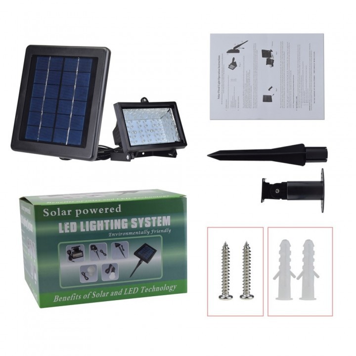 SL-30B - 240 Lumens Waterproof Solar 40 LED Outdoor Garden Spotlight