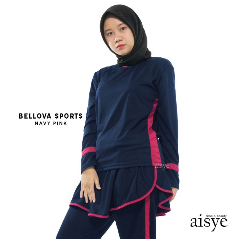 Baju Senam Wanita Setelan Olahraga Muslimah BELLOVA AISYE