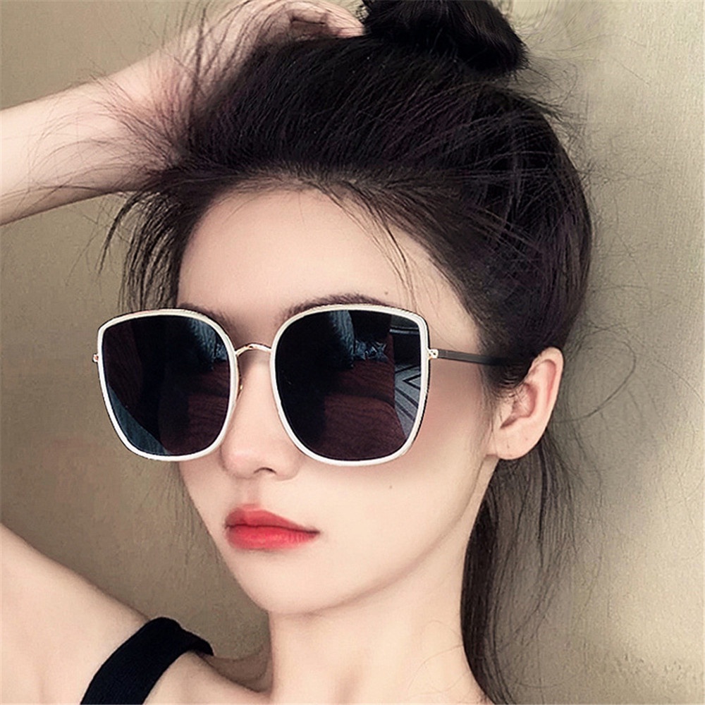 Kacamata Bingkai Besar Gaya Korea Baru | Kacamata Hitam Wanita Ins Harajuku Retro UV Protection