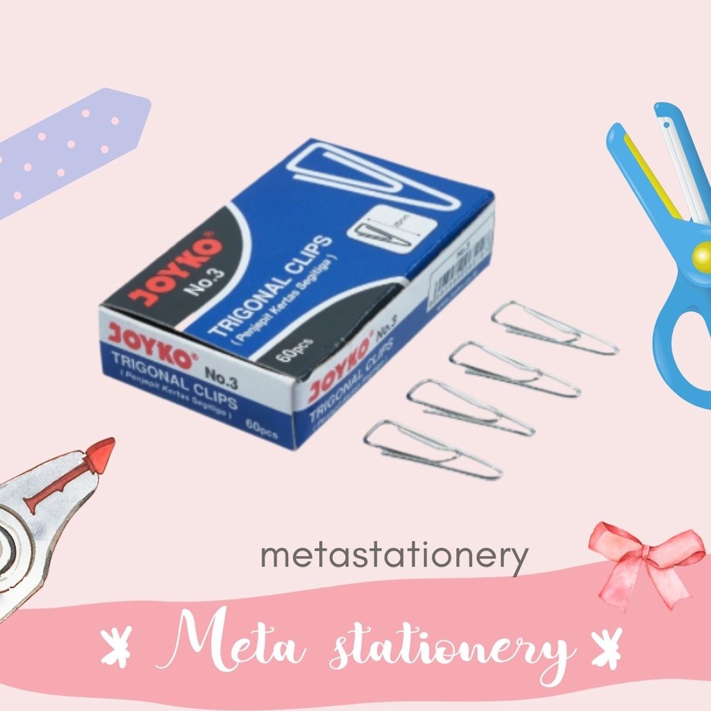 

Trigonal Clip / Klip / Penjepit Kertas Joyko No.3