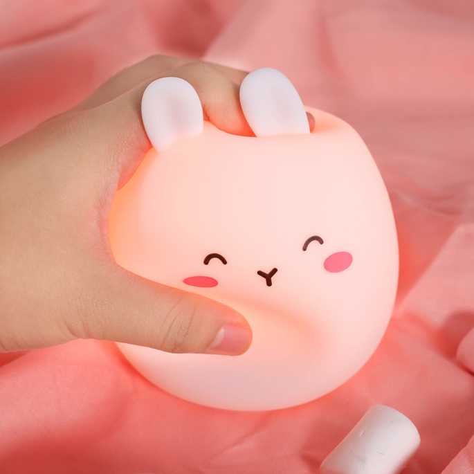 ANTINIYA Lampu Tidur Lucu Anak LED RGB Light Model Kelinci - M22