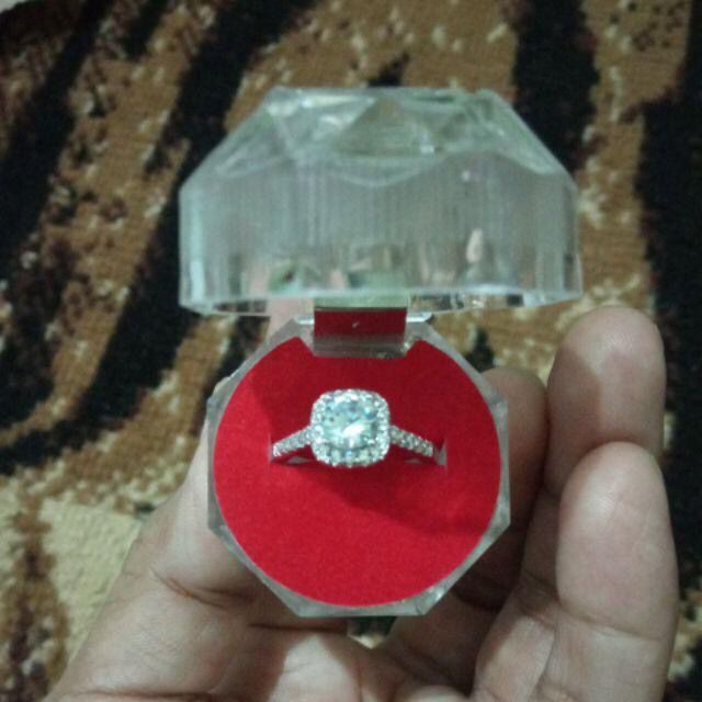 Read Stok Cincin Zirkon Perak Asli Kadar 925 Cincin Wanita Hadiah Terbaik 802c1