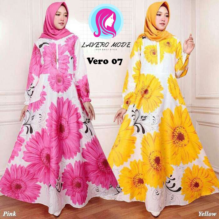 GAMIS KATUN BANGKOK MOTIF BUNGA