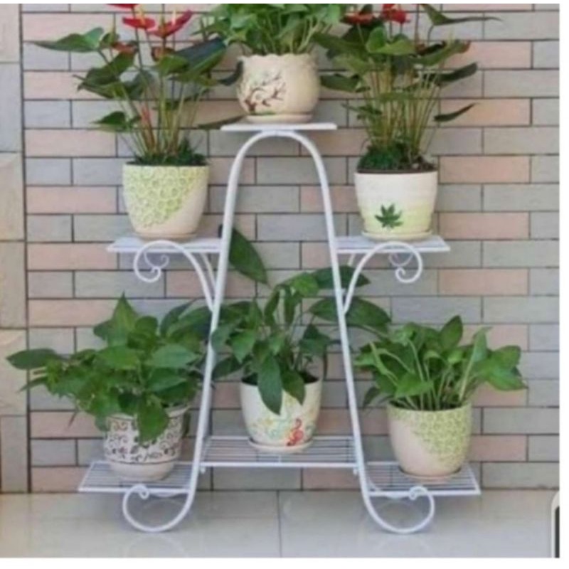 standing besi rak tanaman hias 6 susun tipe A cantik dan imut
