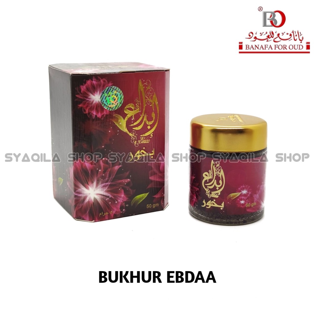 Bukhur Ebdaa Banafa For Oud BO Buhur Ebda Dupa Bakhoor Arab Asli Aroma Bunga 50 Gram