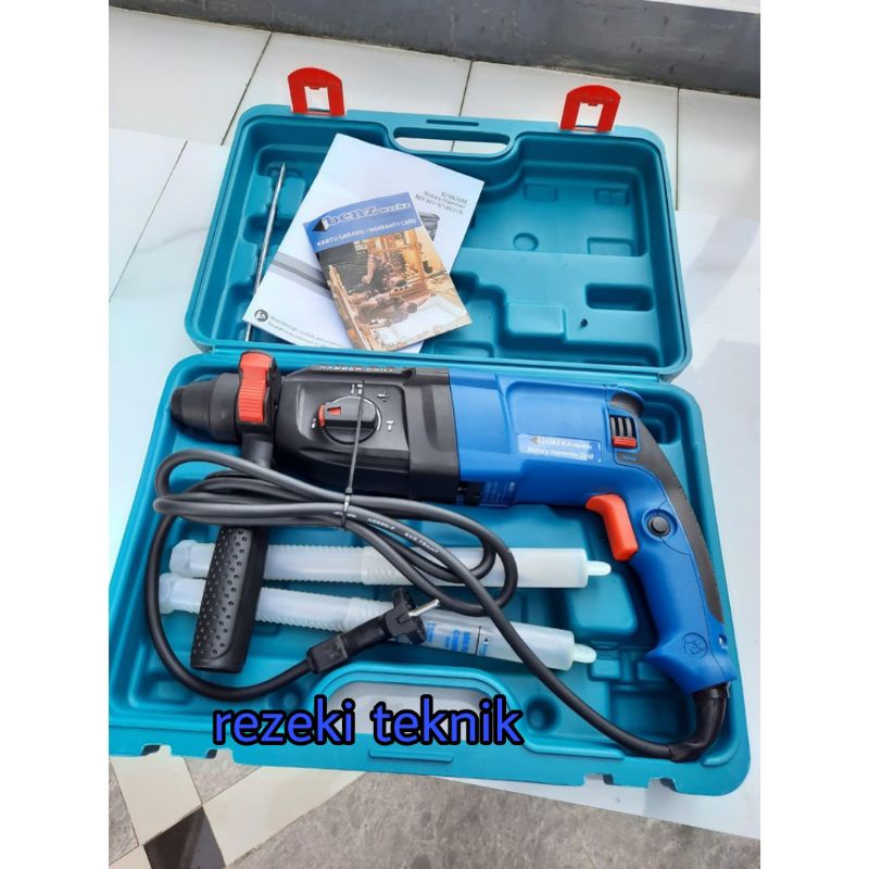 MESIN BOR TEMBOK 3 FUNGSI ROTARY HAMMER BOBOK BENZ BZ-8826-RE