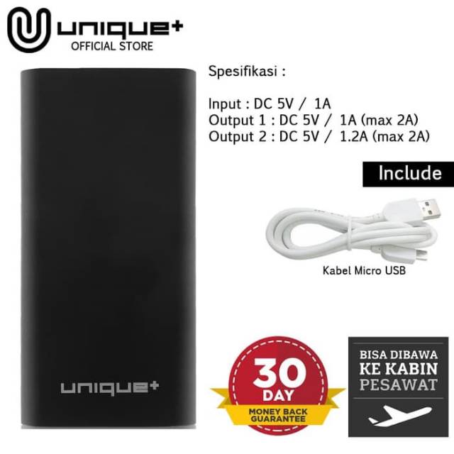 Unique Powerbank 10500mAh Slim Metal - Power Bank 10500 mah Slim