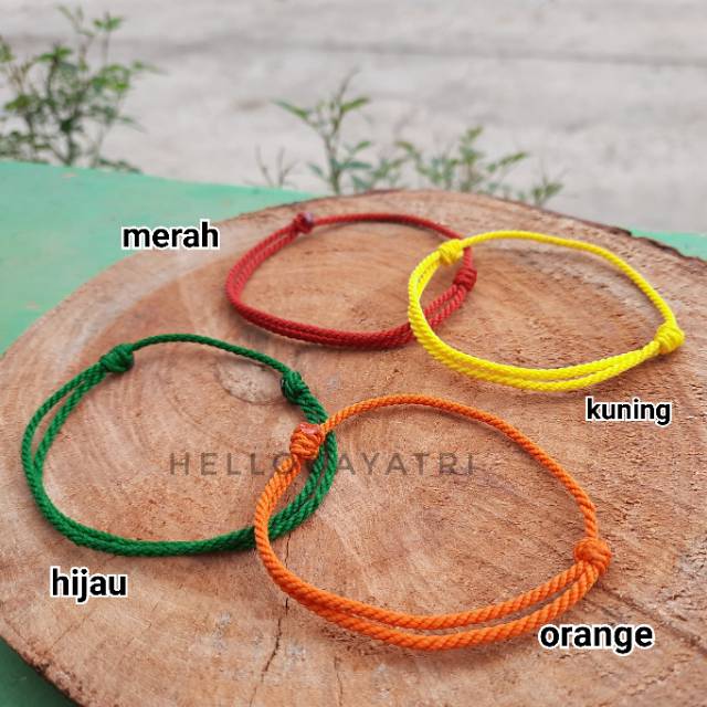 GELANG SIMPLE Polos Split Tali Kecil