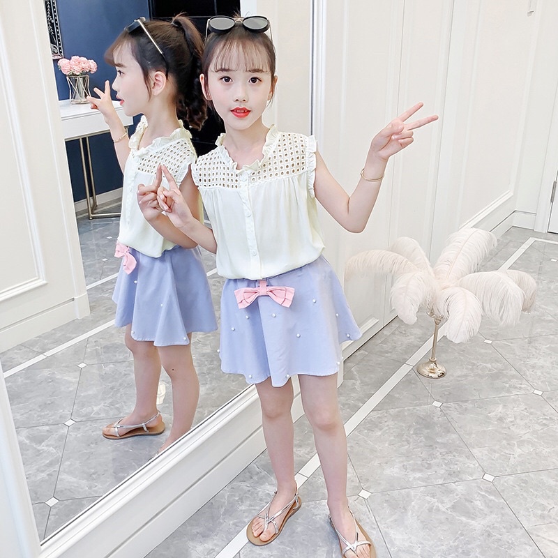 Baju anak Perempuan Import (baju + rok)