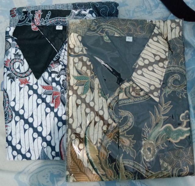 Kemeja Batik Semi Sutra Silky Premium Super Berfuring Lengan Pendek M L Xl Xxl Fashion Pria Exclusif