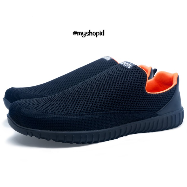 Sepatu Nabila Best Seller Sepatu Pria Slip On Orange Casual Sepatu laki laki dewasa termurah trendy dan terbaru