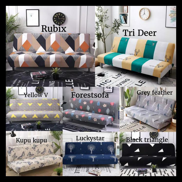 Cover/Sarung Sofa Bed Import Kain Penutup/Pembungkus Sofa Bed Stretch - Rubix