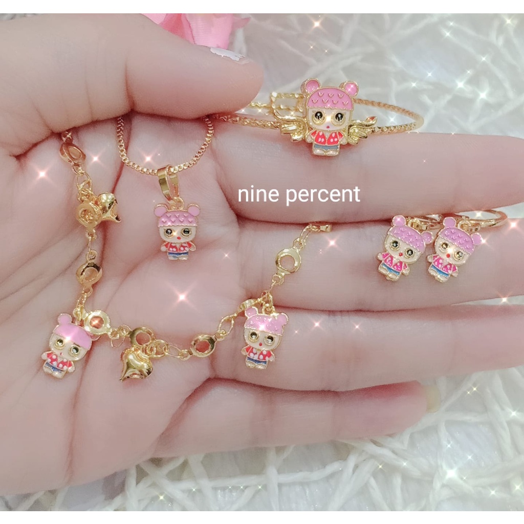 SET ANAK LOL PINK TERMURAH/SET PERHIASAN ANAK/SET AKSESORIS ANAK/GELANG/KALUNG,ANTING