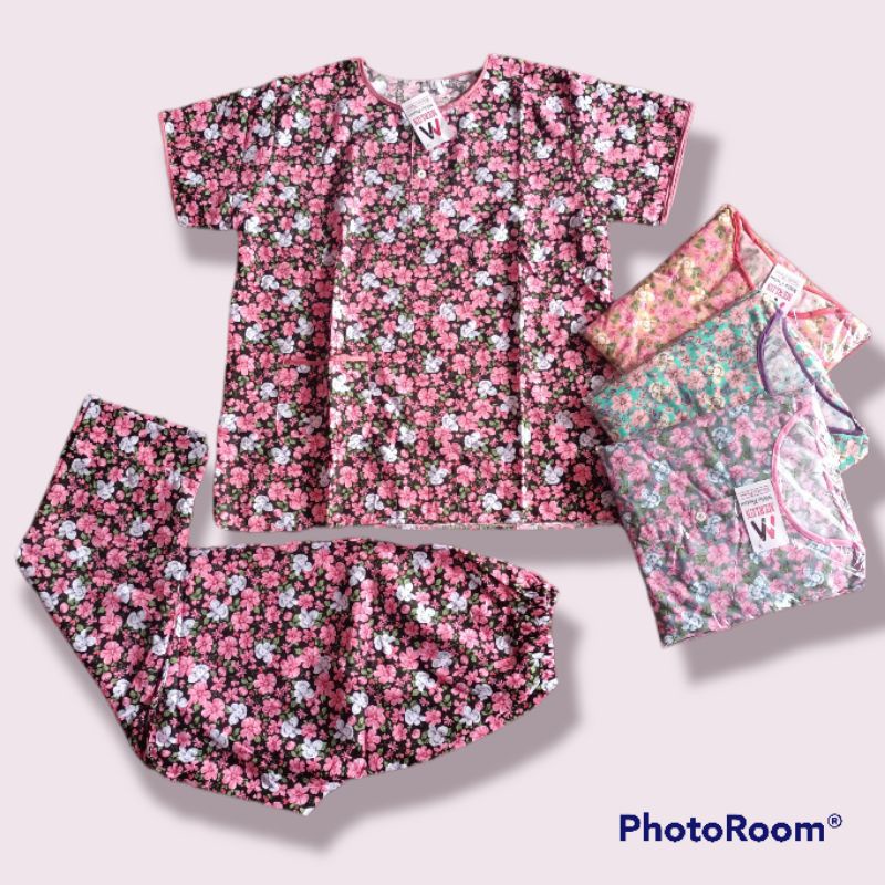 SIAKMP Piyama wanita, Baju tidur CP motif bunga, Piyama katun wanita merlin Lengan pendek Standar Ju