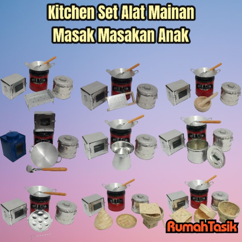 Rumah Tasik Kitchen Set Mainan Masak Memasak Anak Paket Oven Dandang Plus Pelengkapnya