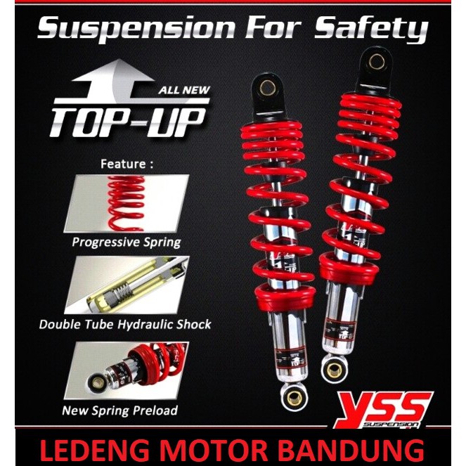 YSS 320mm Top Up New Per Shockbreaker 320 Belakang Motor Bebek Honda