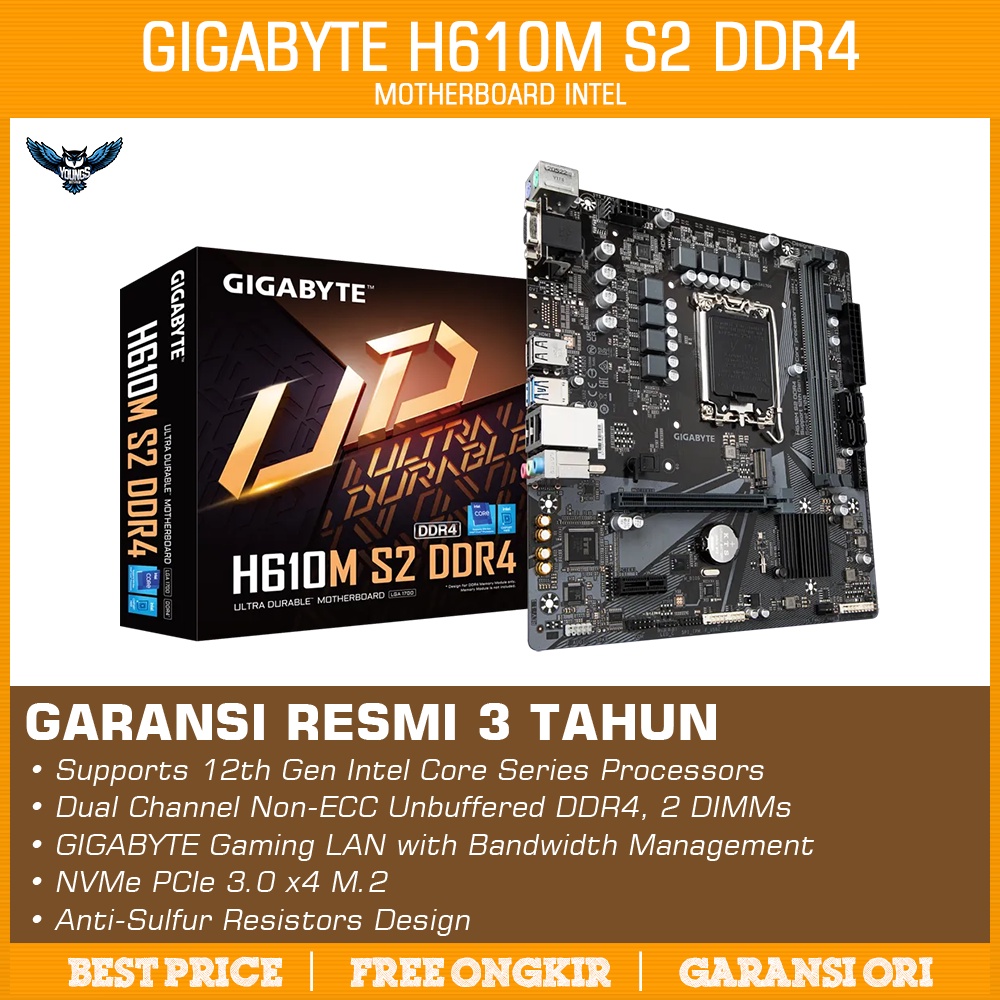 GIGABYTE H610M S2 DDR4 - Motherboard Intel H610 Gen 12 LGA1700