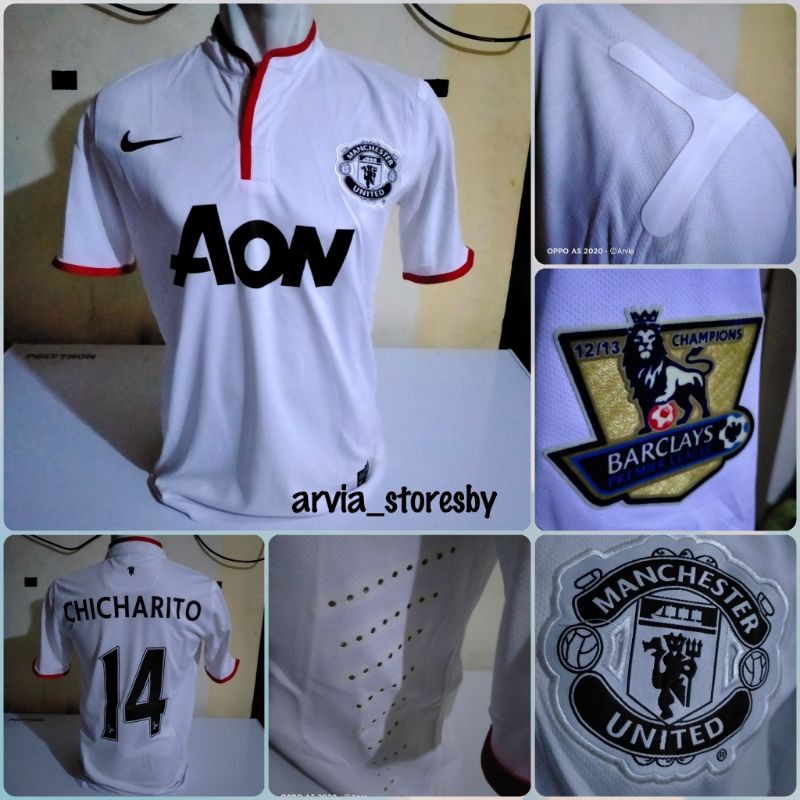 Jersey MANCHESTER UNITED (MU) Away 12/13 Full Patch EPL + Nameset