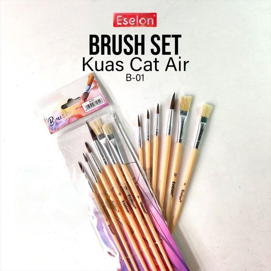 

Kuas Lukis Cat Air Set / 1pack kuas cat air arcylic