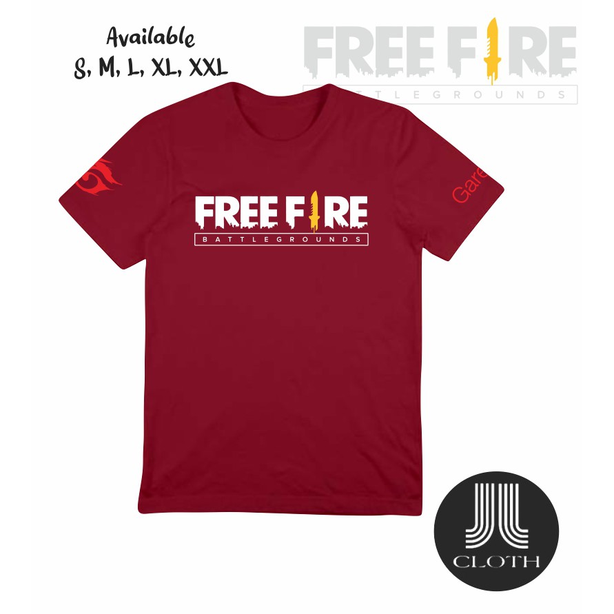 KAOS DISTRO FREE FIRE COMBED 30S MURAH