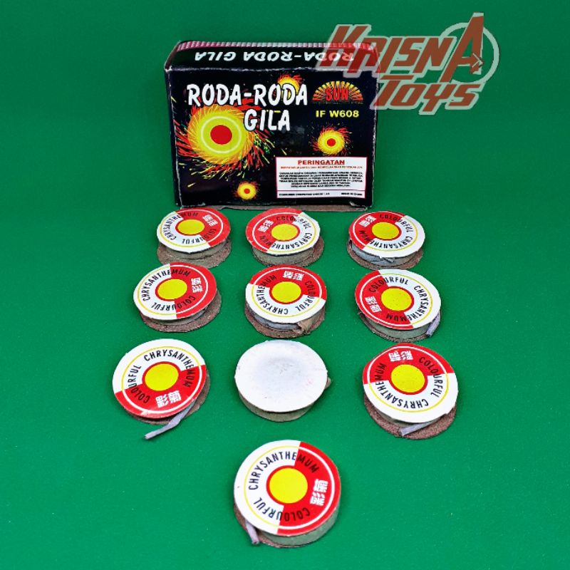 MAINAN KEMBANG API PETASAN RODA-RODA GILA/PETASAN GANGSING isi 10pcs/dus