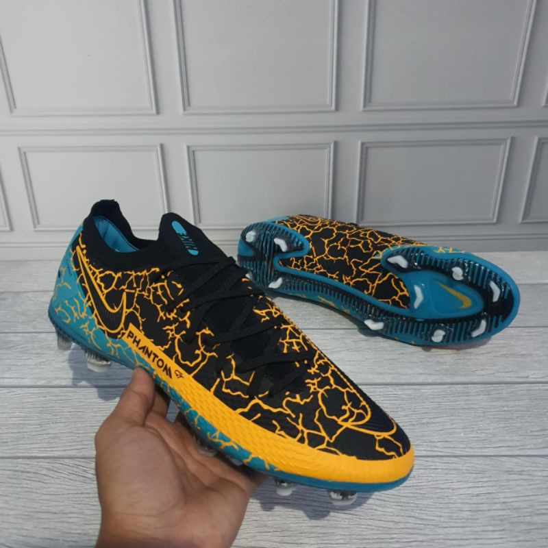 Sepatu Bola Nike Phantom GT Elite 3D Black Blue