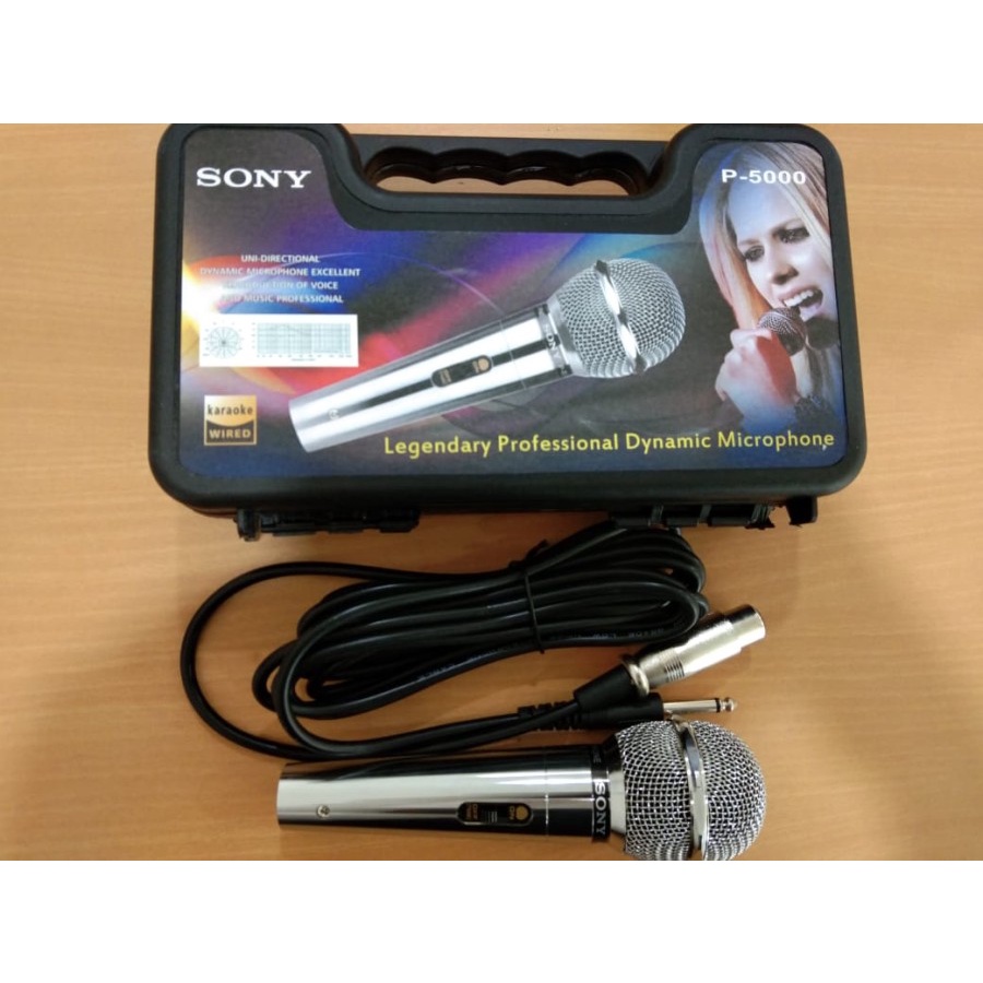 COD MIC KABEL SONY P 5000 /MICROPHONE SONY KABEL P-5000 //MIC VOCAL ORIGINAL SONY P5000