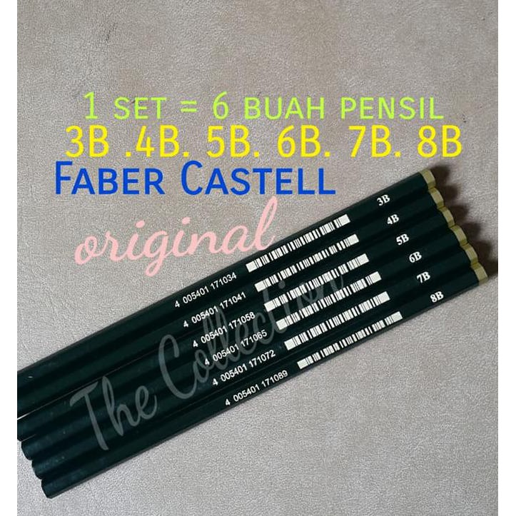 

READY ATK0235FC Paket isi 6 Pro Pensil 8B 7B 6B 5B 4B 3B Sketsa Faber NEW