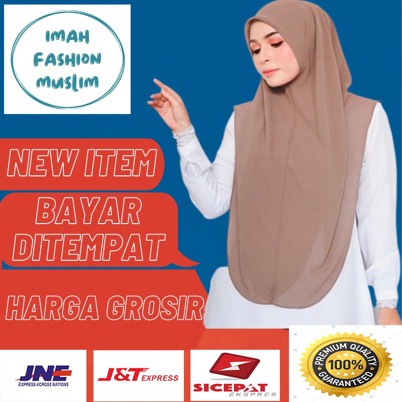 kerudung instan hijab instan jilbab instan bergo syari khimar tali instan panjang jumbo termurah A6