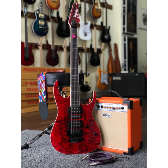 Paket Gitar Elektrik Ibanez Premium (Merah)