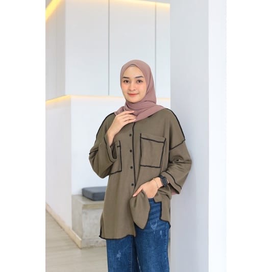 BEFAST - ZEC OOTD Wanita Cardigan MAEDA / Cardi Anggi / Cardigan Wanita Kekinian 2021 / Outer Trendy / Cardigan Polos Casual / Cardigan OOTD Wanita Hits / Cardigan Remaja Keluaran Terbaru