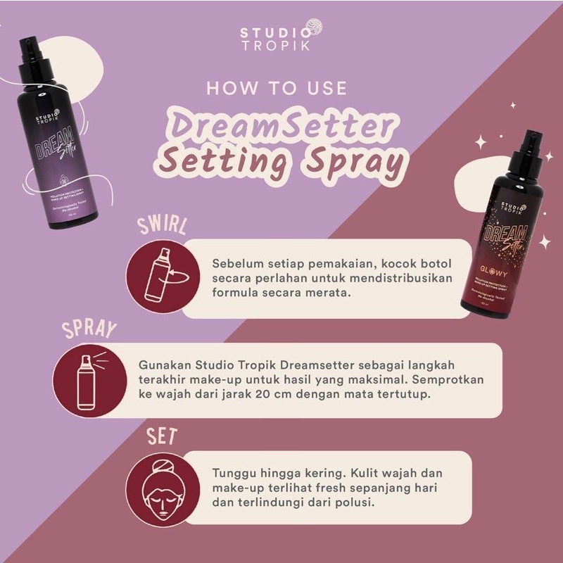 STUDIO TROPIK - Priming Water BB size / FULL size Original BPOM (Rescue Rx Face Mist | Balance Priming Water | Flawless Priming Water | Original Priming Water | DreamSetter Setting Spray | Dream Setter Glowy)