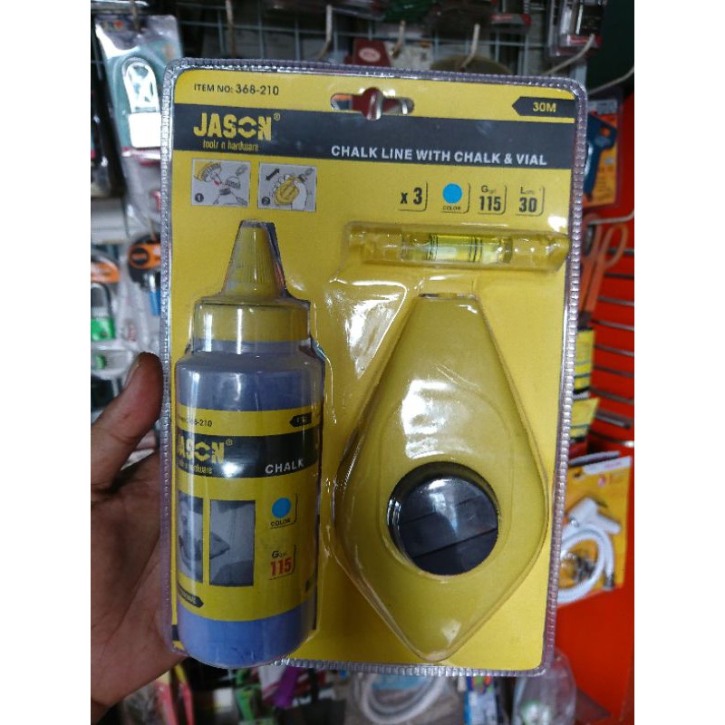 

SIPATAN TUKANG/SIPAT TUKANG PENGGARIS UKUR TINTA JASON/LOT TUKANG/CHALK LINE WITH CHALK & VIAL