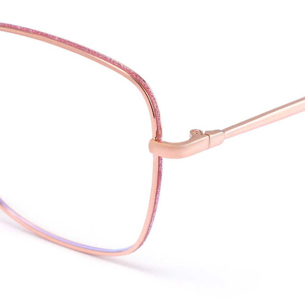 Lily Vintage Square Myopia Glasses Vision Care Wanita Fashion Perlindungan Radiasi Berlian Studded Eyewear