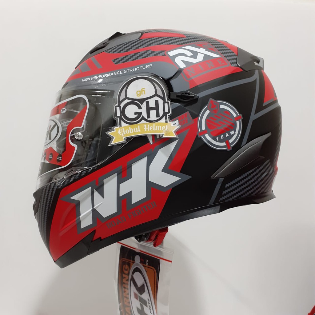 HELM NHK RX9 RACER X NHK RX-9 RACER X NHK RX NINE BLACK DOFF RED