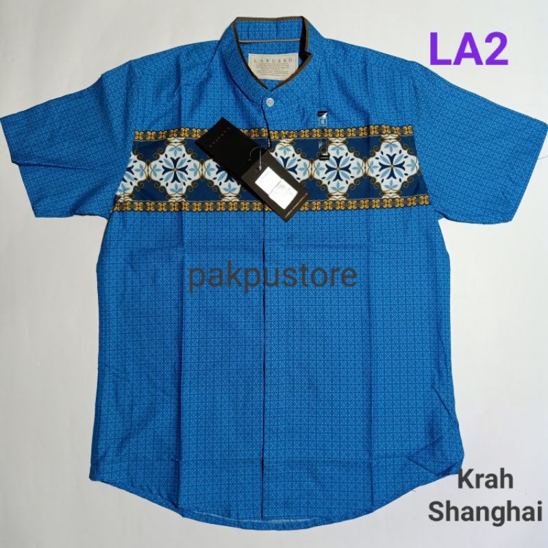 Kemeja Pria Lengan Pendek merk Larusso original