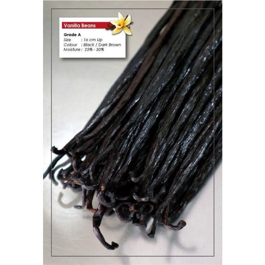 

Grade A vanilla beans 10 grams