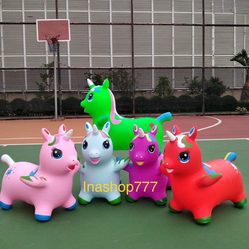 Animal jumping music karet TEBAL Kuda Terbang (SNI) / Mainan Kuda Kudaan Anak
