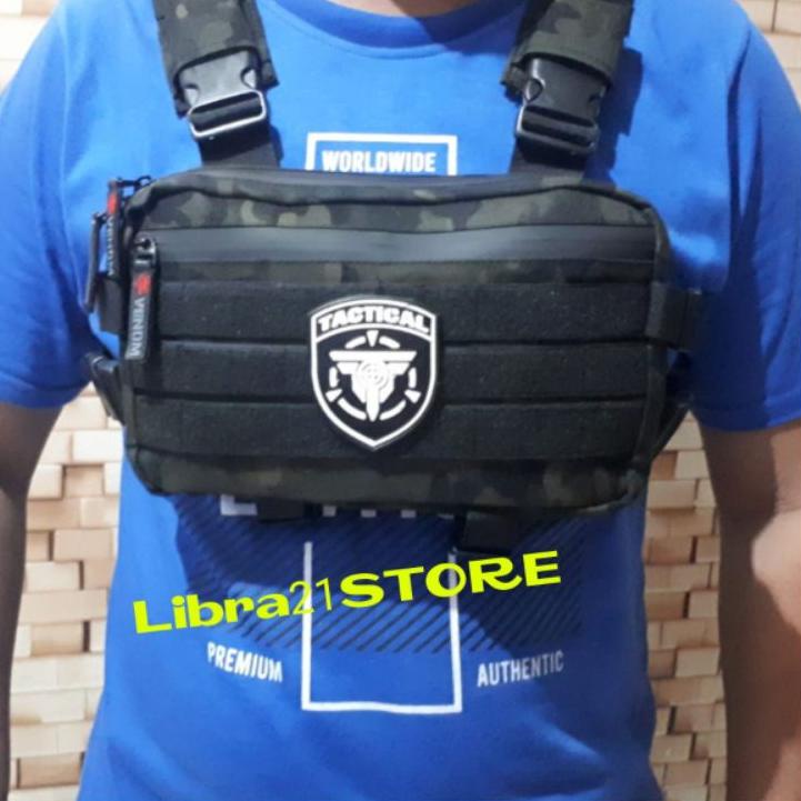 Modern.. Tas Dada Venom / Chest Bags Army / Tas Dada Tactical Multicam Black