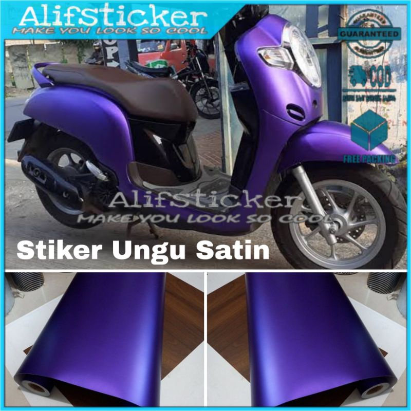 Stiker Skotlet Ungu Doff Satin Sticker Ungu Chrome Doff