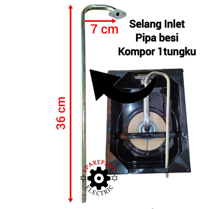 PIPA SELANG BESI INLET UNTUK KOMPOR GAS 1 TUNGKU UNIVERSAL